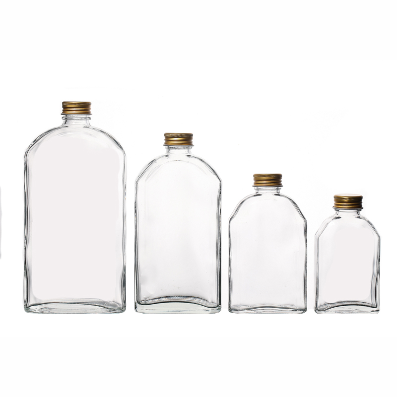 Empty 100ml 200ml 250ml 350ml 500ml Flint Customize Glass Bottles with Lids Factory