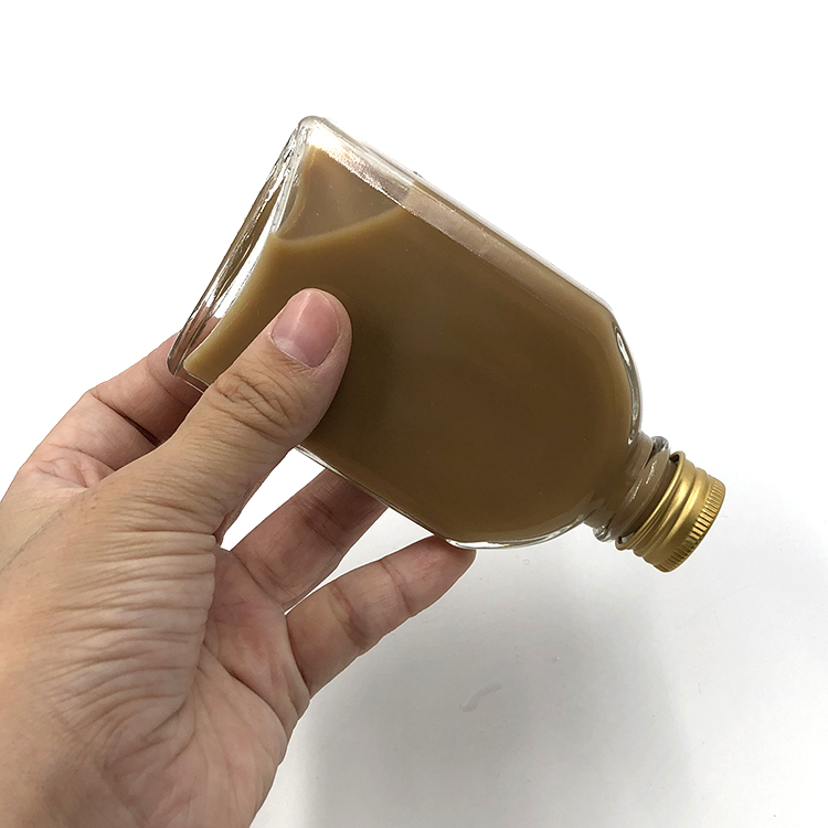 Empty 100ml Beverage Drinking Glass Bottle With Lid For Pressed Juice