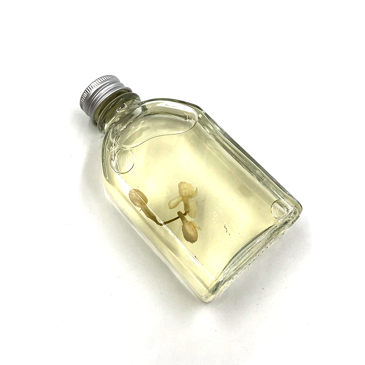 Empty 100ml Beverage Drinking Glass Bottle With Lid For Pressed Juice