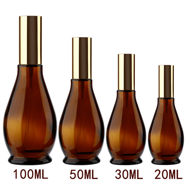 Empty 100ml amber glass bottle Refillable Perfume Atomizer Spray Bottle