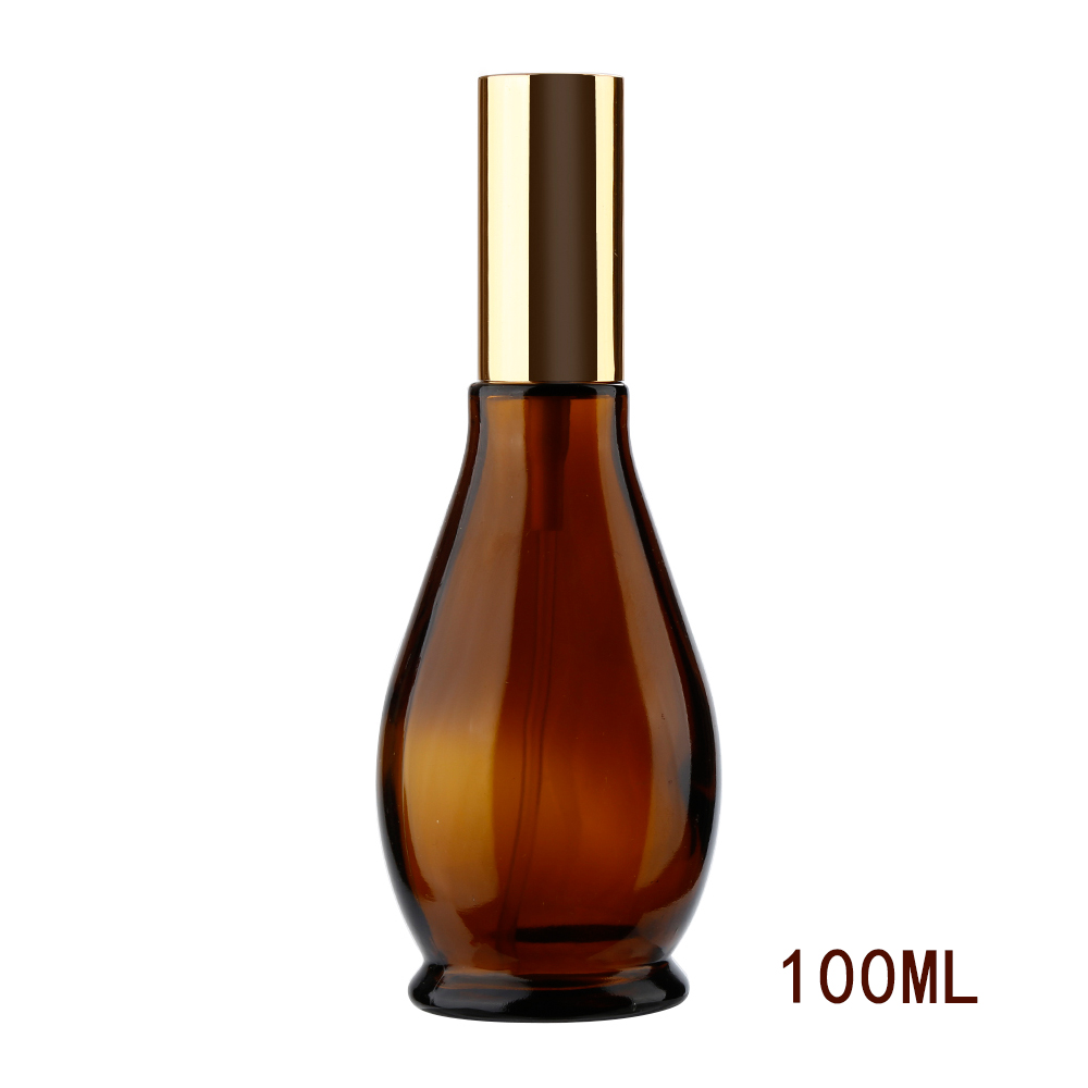 Empty 100ml amber glass bottle Refillable Perfume Atomizer Spray Bottle