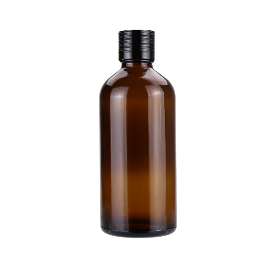 Empty 100ml glass bottle with screw cap