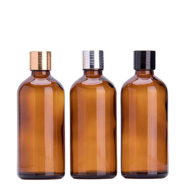 Empty 100ml glass bottle with screw cap
