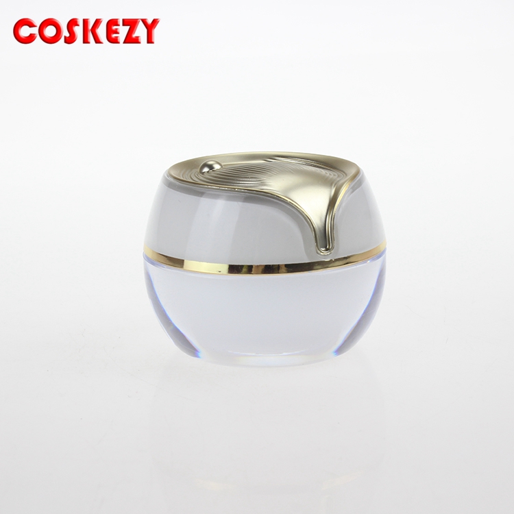 Empty 10g 15g 30g 50g White Plastic Acrylic Cosmetic Containers For Cream Jar