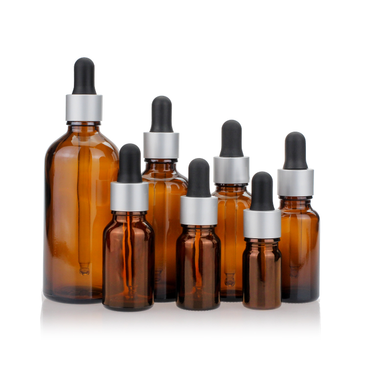 Empty 10ml 15ml 20ml 30ml 50ml 100ml amber glass essential oil dropper bottle with pipettes