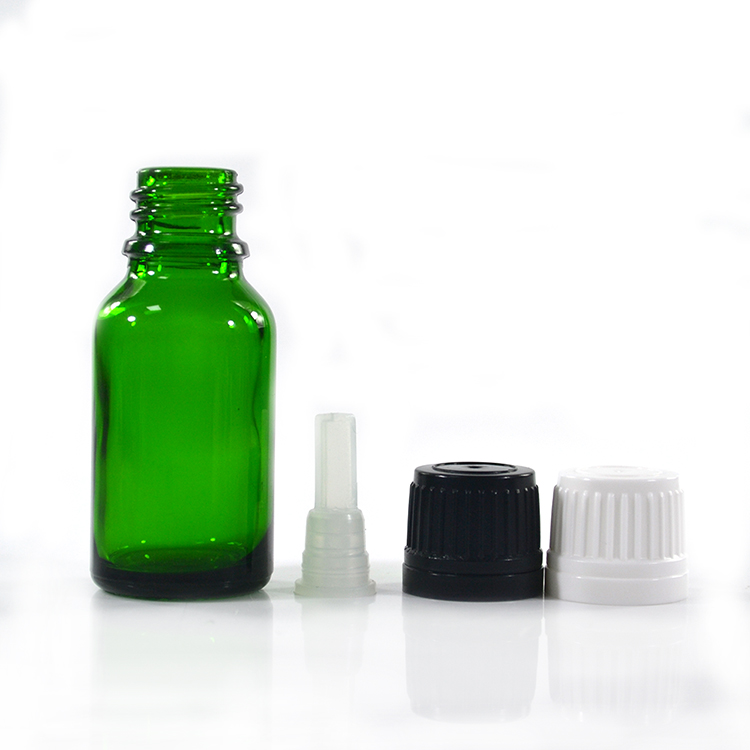 Empty 10ml 15ml 20ml 30ml 50ml 100ml blue green amber essential oil glass dropper bottle with tamperproof cap and reducer plug