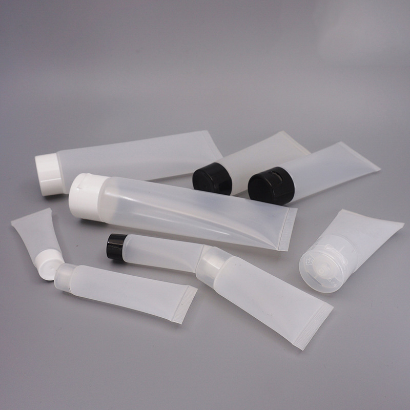Empty 10ml 15ml push Lip Gloss squeeze tubes Clear plastic tubes with lid Containers Mini Soft tube for Cosmetic package