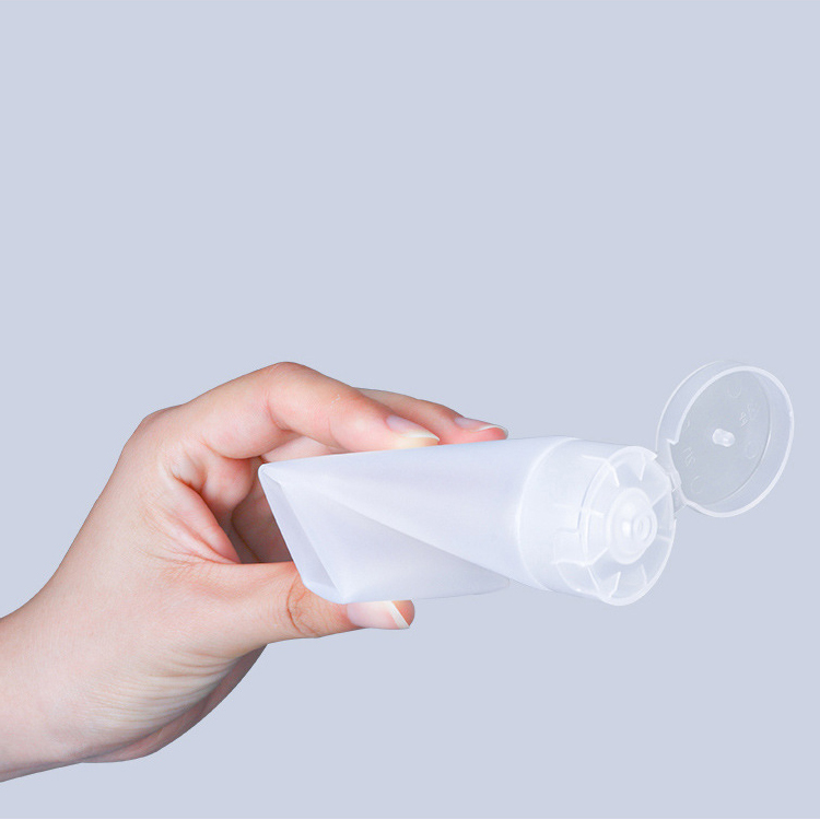 Empty 10ml 15ml push Lip Gloss squeeze tubes Clear plastic tubes with lid Containers Mini Soft tube for Cosmetic package
