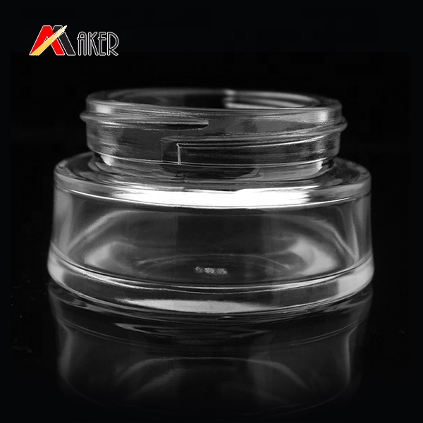 Empty 10ml 20ml 30ml 50ml Vials Clear Mini Sample cosmetic glass cream jars for sale