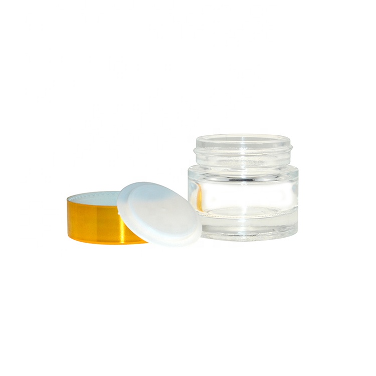 Empty 10ml Custom Glass Cosmetic Glass jar With Lid