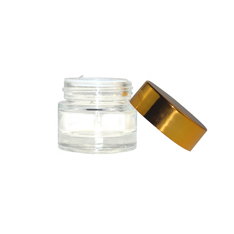 Empty 10ml Custom Glass Cosmetic Glass jar With Lid
