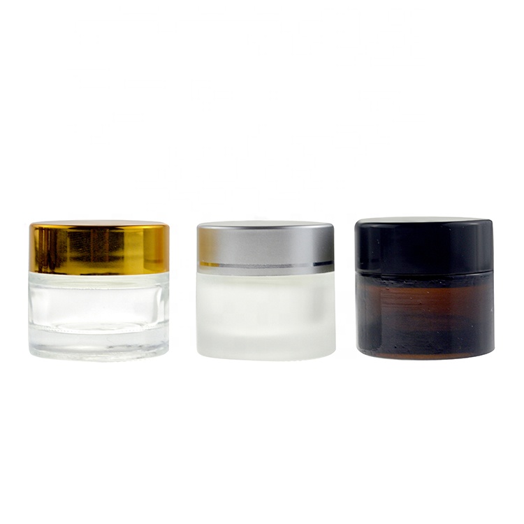 Empty 10ml Custom Glass Cosmetic Glass jar With Lid