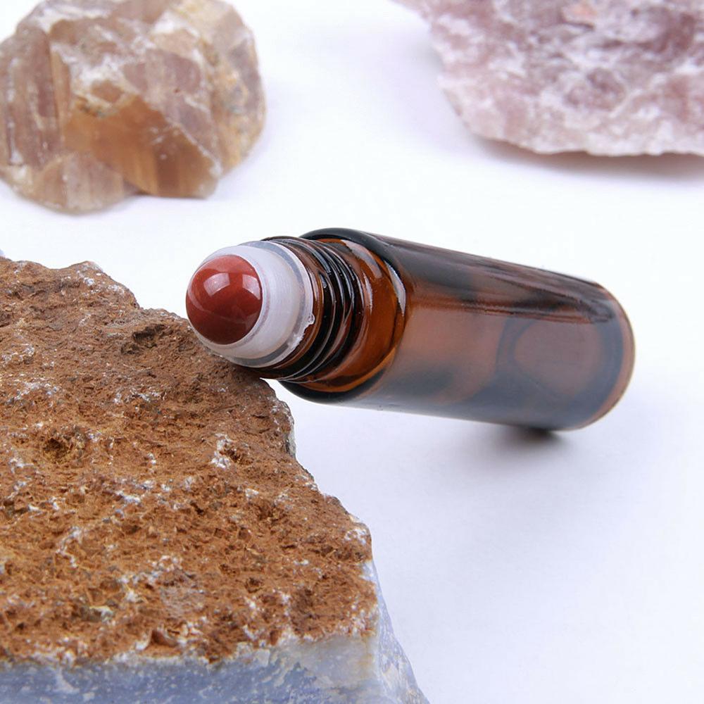 Empty 10ml Gemstone Crystal Roller Top Essential Oil Roller Bottle