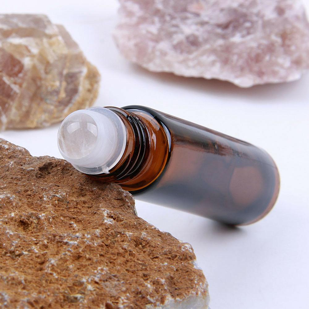 Empty 10ml Gemstone Crystal Roller Top Essential Oil Roller Bottle