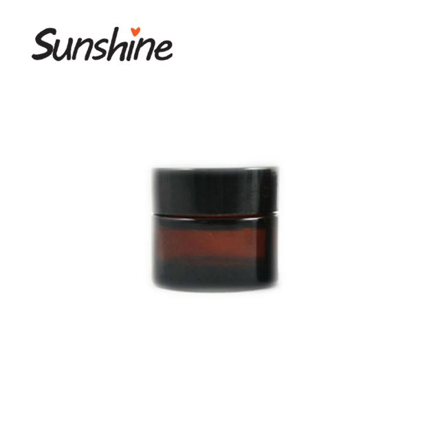 Empty 10ml Mini Airtight Amber Cosmetic Glass Jar with Screw Cap