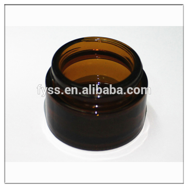 Empty 10ml Mini Airtight Amber Cosmetic Glass Jar with Screw Cap