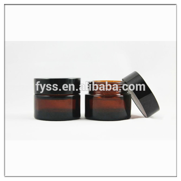 Empty 10ml Mini Airtight Amber Cosmetic Glass Jar with Screw Cap