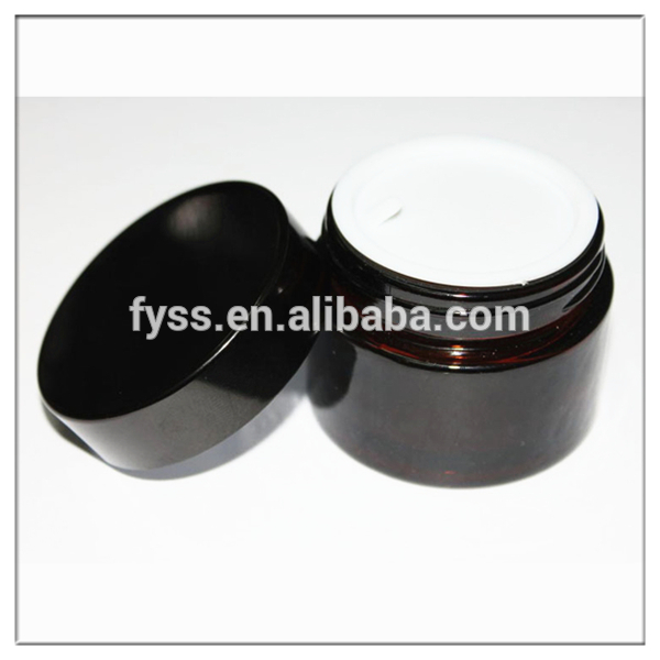 Empty 10ml Mini Airtight Amber Cosmetic Glass Jar with Screw Cap