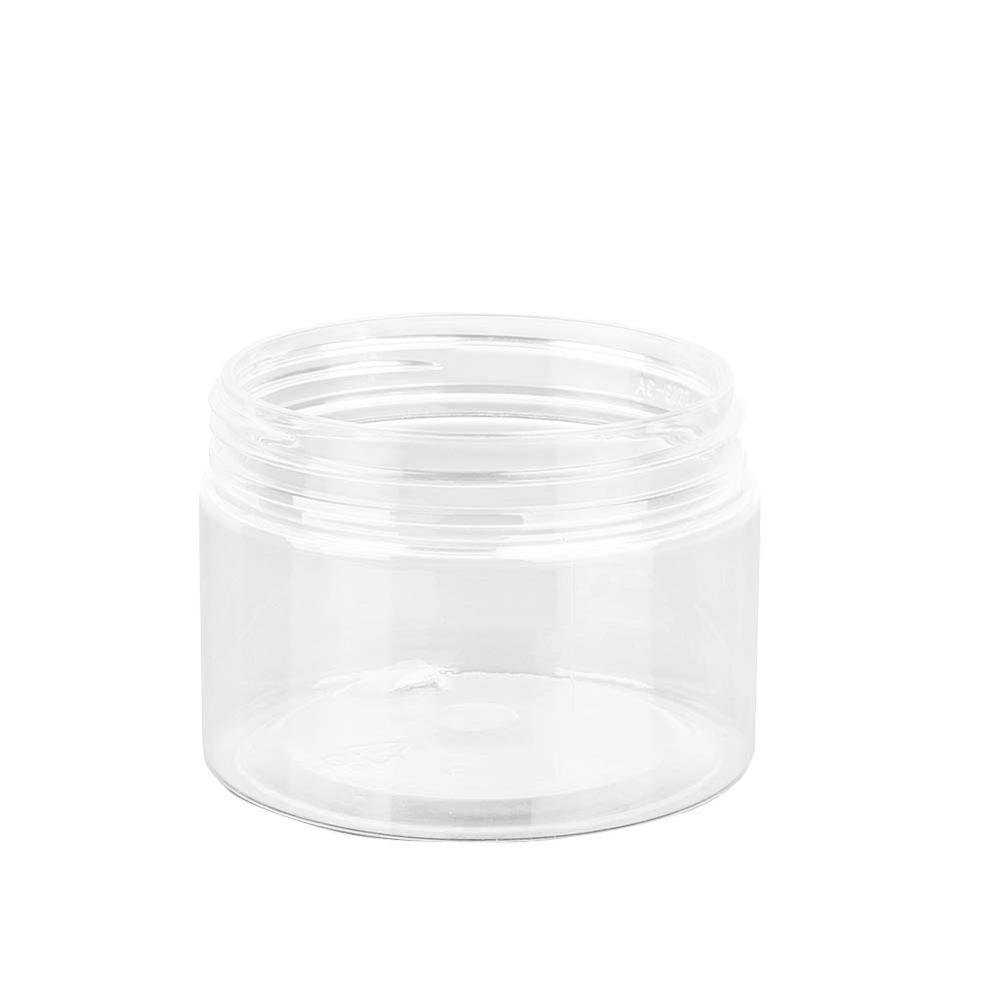 Empty 12 Pack Clear Plastic Slime Storage Favor Jars Wide-mouth Plastic Containers with White Lids for Beauty Products
