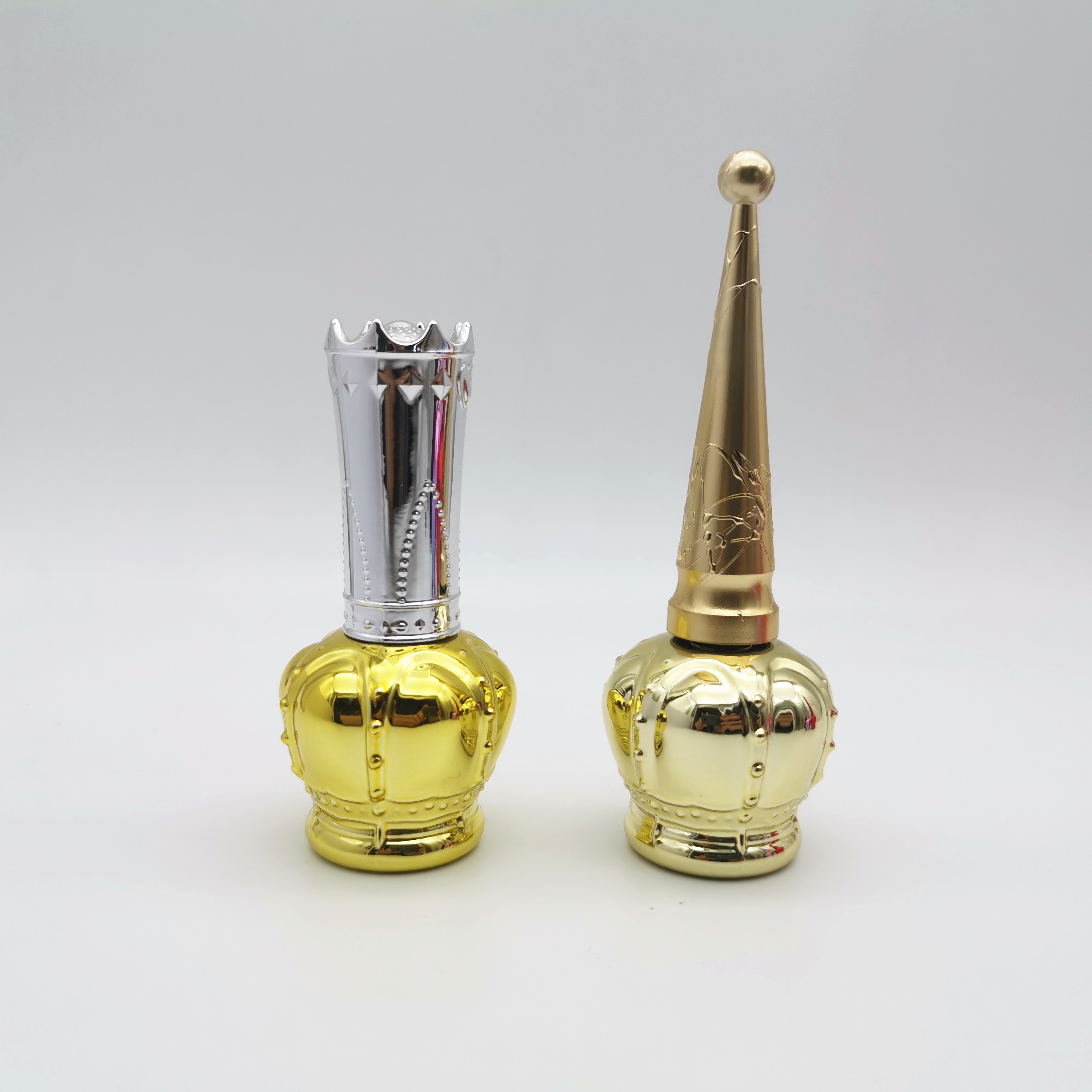 Empty 12ml crown nail polish bottle with brush