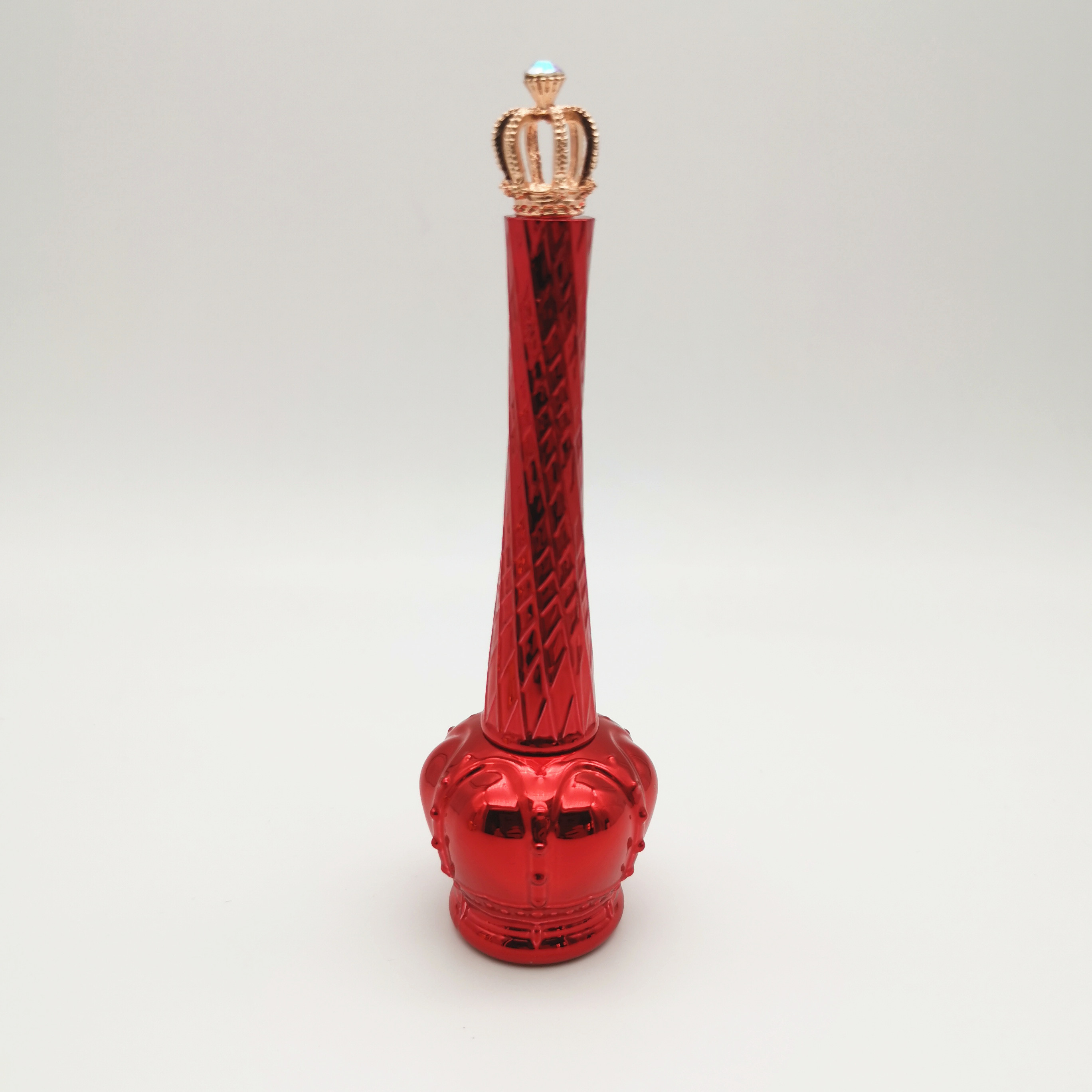 Empty 12ml crown nail polish bottle with brush