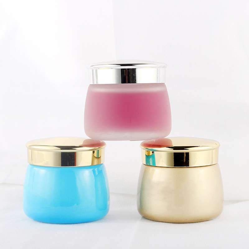 Empty 130g face cream containers skin care luxury frost cosmetic glass jar