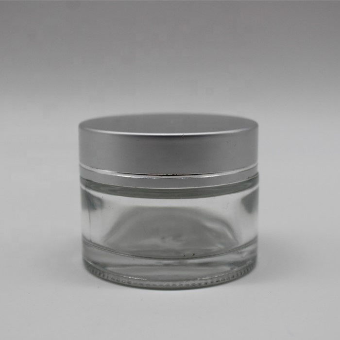 Empty 15 ml 20 ml 30 ml 50 ml 100 ml clear cosmetic glass jar for cream with lid