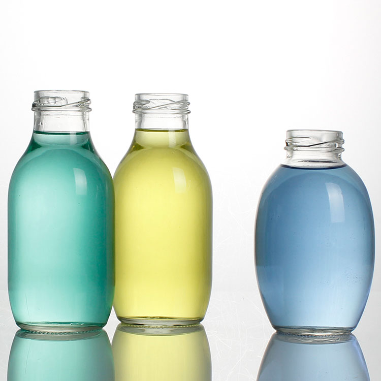 Empty 150ml 250ml 350ml 500ml flint food sauce juice glass bottle with 38mm twist caps