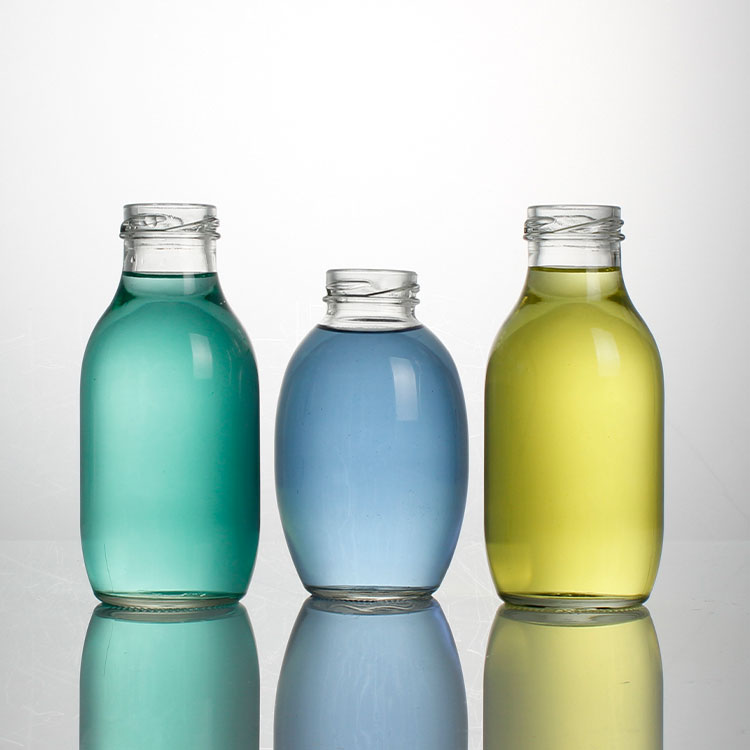Empty 150ml 250ml 350ml 500ml flint food sauce juice glass bottle with 38mm twist caps