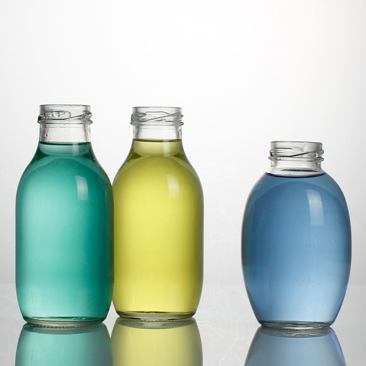 Empty 150ml 250ml 350ml 500ml flint food sauce juice glass bottle with 38mm twist caps