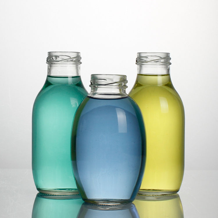 Empty 150ml 250ml 350ml 500ml flint food sauce juice glass bottle with 38mm twist caps