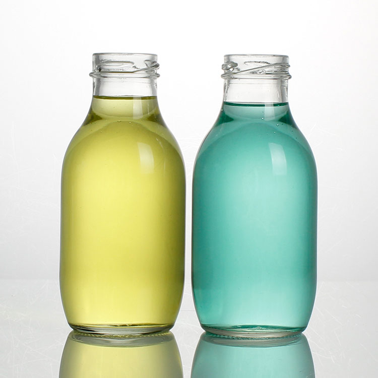 Empty 150ml 250ml 350ml 500ml flint food sauce juice glass bottle with 38mm twist caps