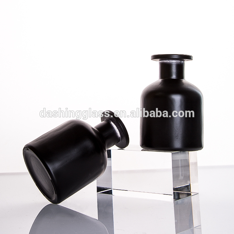 Empty 150ml Matte Black Glass Diffuser Bottle Essential Oil Diffuser Bottle