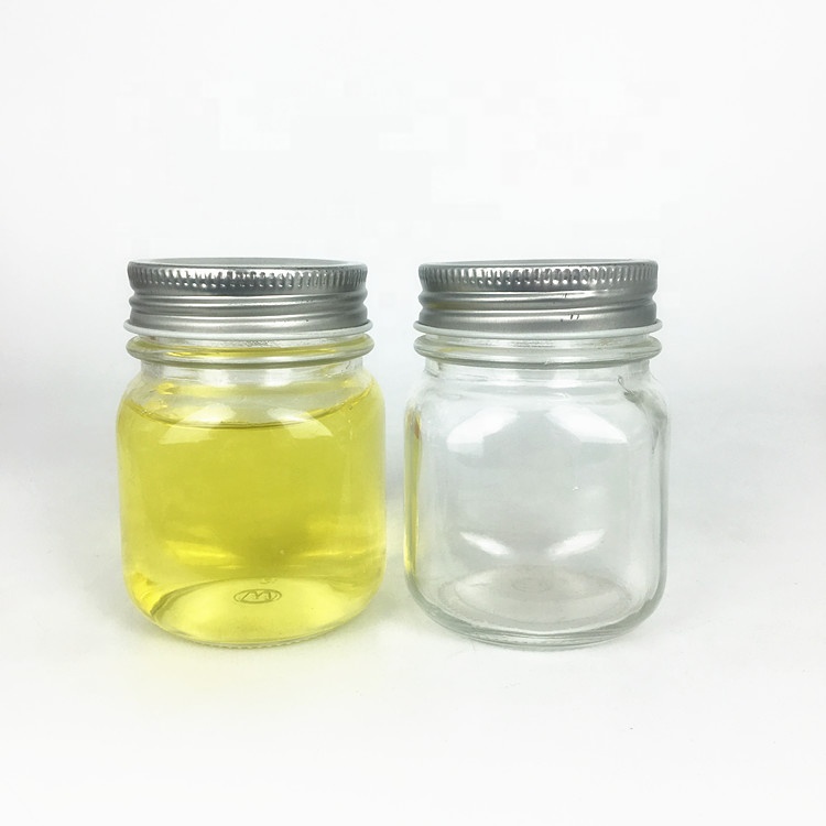 Empty 150ml glass mason jar for food jam jelly honey with metal screw lid