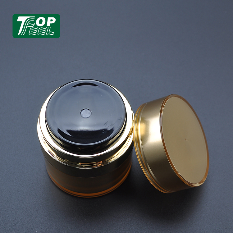 Empty 15g 30g 50g Luxury Acrylic Cosmetic Skincare Packaging Plastic Squeeze Bottles Cosmetic Airless Pump Cream Jars