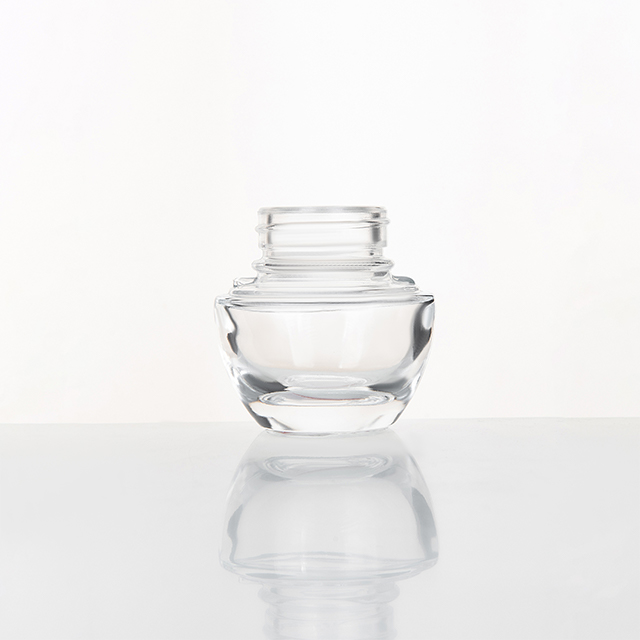 Empty 15g 30g 50g Matte Black Cosmetic glass Cream Jar With Aluminum Screw Cap
