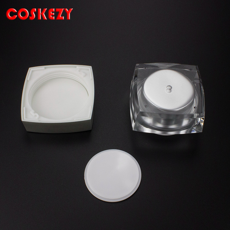 Empty 15g 30g Silver Cosmetic Jar Luxury, Wholesale PP Cream Container Cosmetic 50g 100g, Clear Silver Amber Plastic Jar Small
