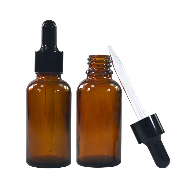 Empty 15ml 30ml 50ml 100ml clear amber blue green essential oil glass dropper bottle