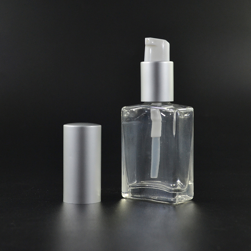Empty 15ml 30ml 50ml 100ml clear square rectangular perfume glass dropper bottle for essential oil