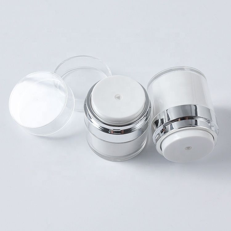 Empty 15ml 30ml 50ml Cosmetic Packaging Plastic Acrylic Airless Pump Cream Jar