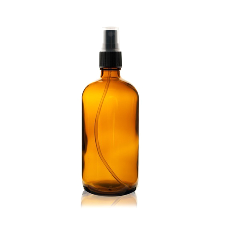 Empty 16 oz AMBER Boston Round Glass Bottle with 28-400 neck finish