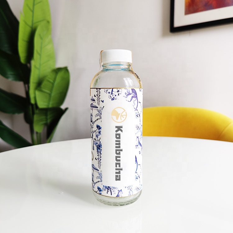 Empty 16oz 500ml Kombucha Bottles Glass Bottles For Kombucha Tea Fermentation Energy Drinks With Custom Logo