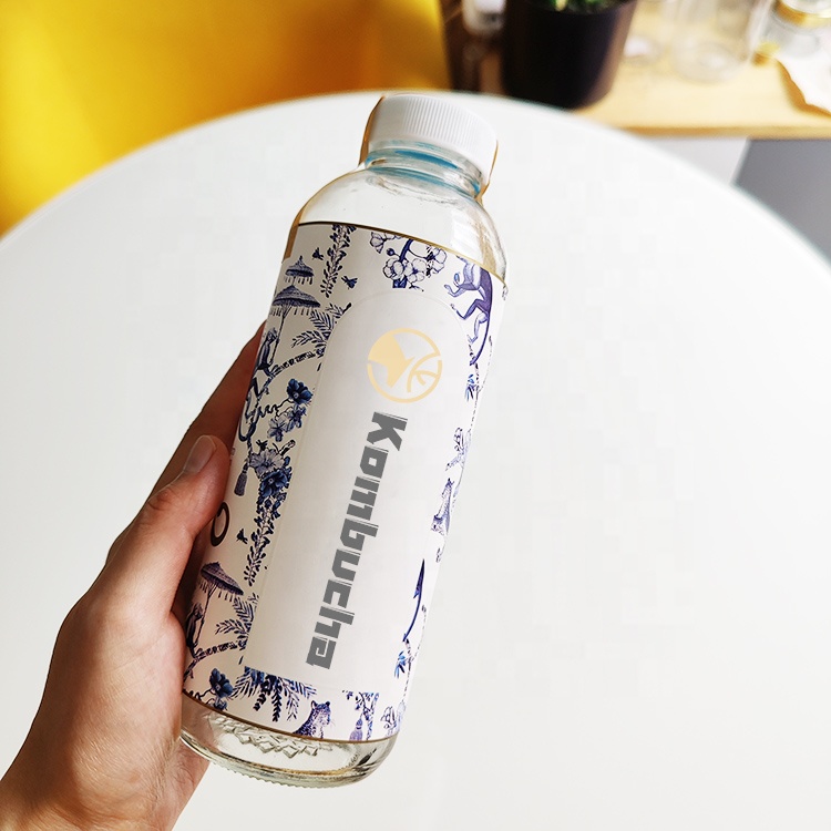 Empty 16oz 500ml Kombucha Bottles Glass Bottles For Kombucha Tea Fermentation Energy Drinks With Custom Logo