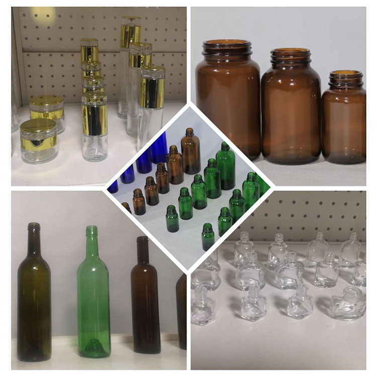 Empty 180ml bowling shape amber beer glass bottle