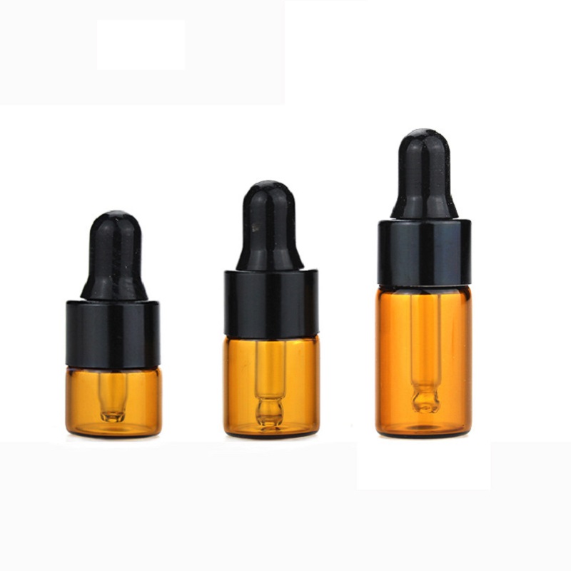 Empty 1ML 2ML 3ML 2 Colors Glass Makeup Packaging Essential Oil Dropper Bottle