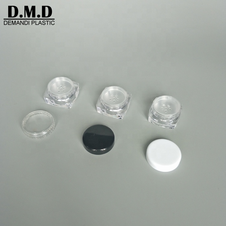 Empty 1gram 5grams 1ml 5ml mini small square cosmetic eye shadow jar for  eyeshadow powder