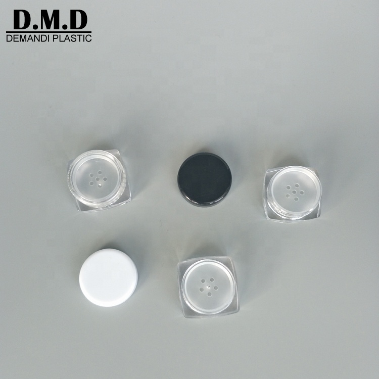 Empty 1gram 5grams 1ml 5ml mini small square cosmetic eye shadow jar for eyeshadow powder