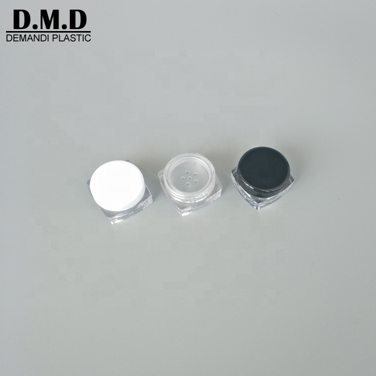 Empty 1gram 5grams 1ml 5ml mini small square cosmetic eye shadow jar for eyeshadow powder