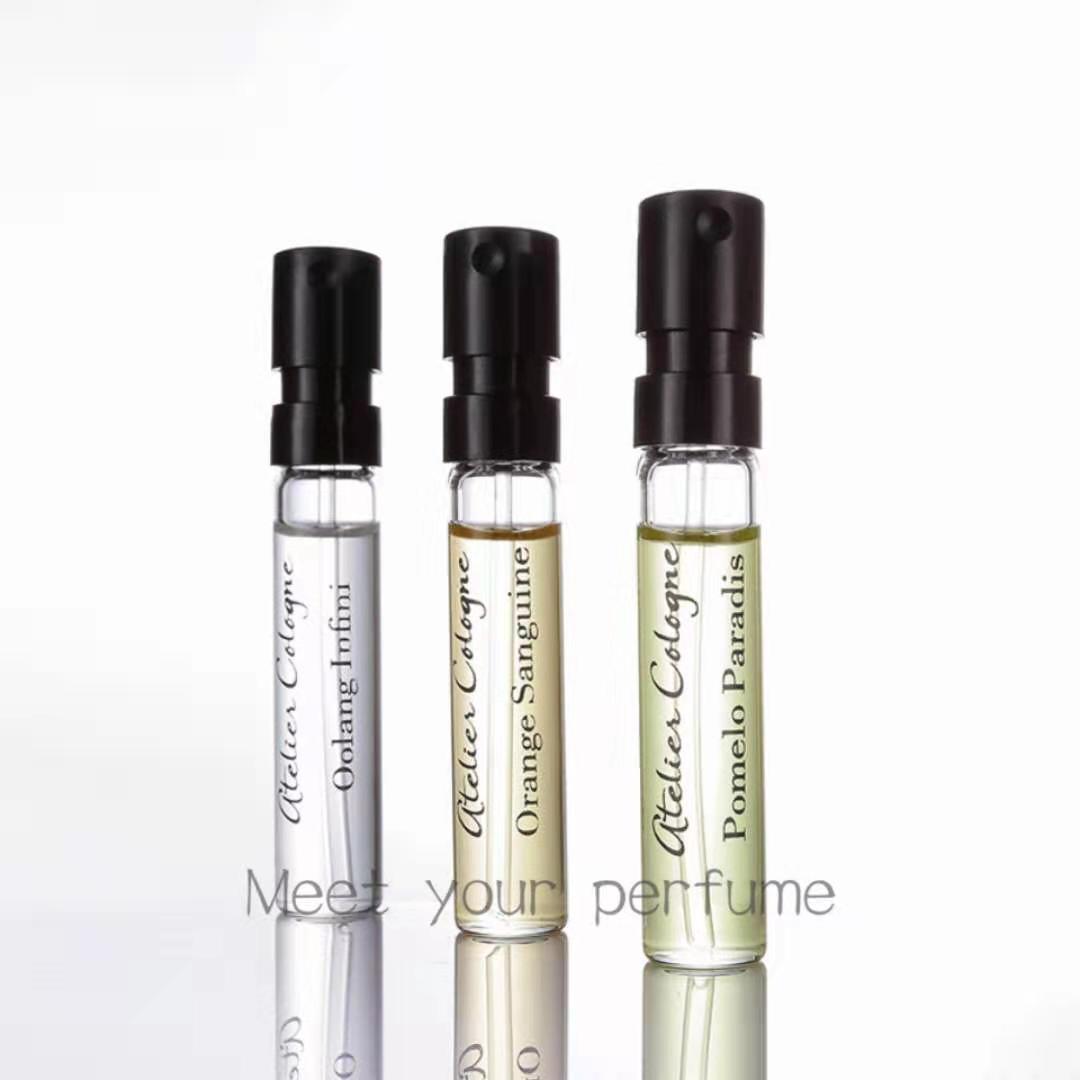 Empty 1ml 2ml 3ml 5ml Mini Glass Perfume Bottle Tester with Atomizer Fine Mist spray pump