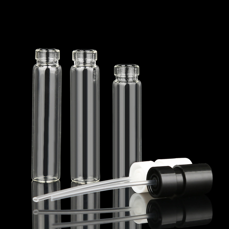 Empty 1ml 2ml 3ml 5ml Mini Glass Perfume Bottle Tester with Atomizer Fine Mist spray pump